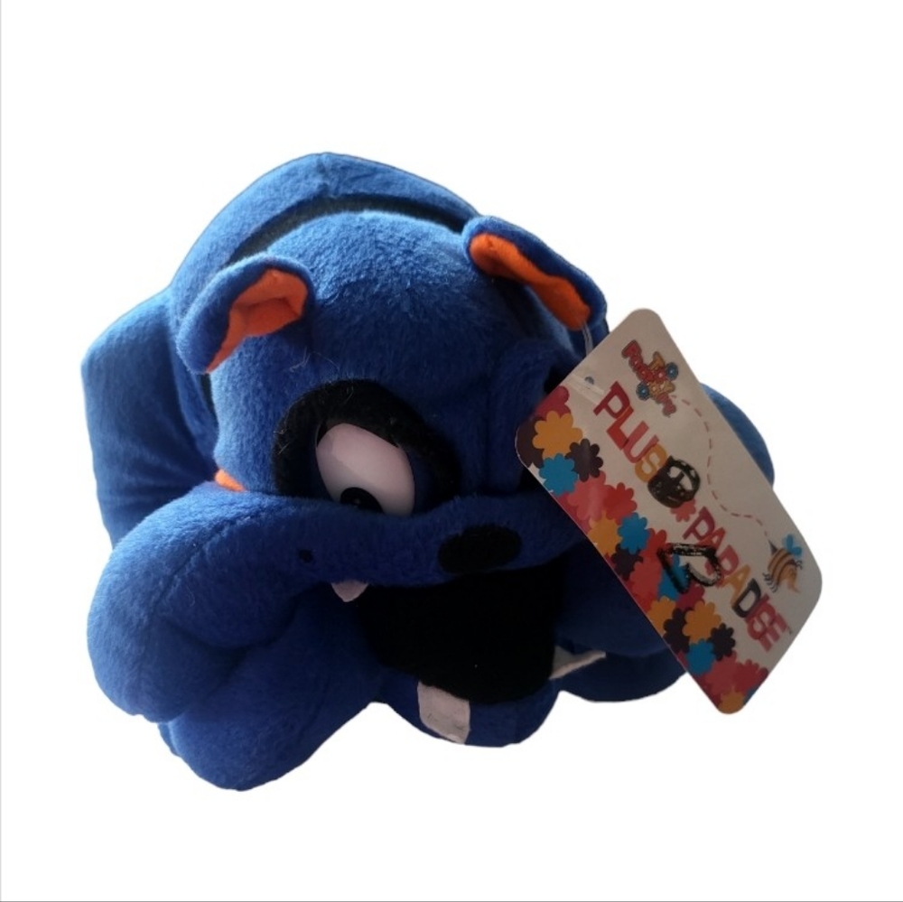 Plush Paradise Blue BullDog with Black Collar Dog NEW With Tag